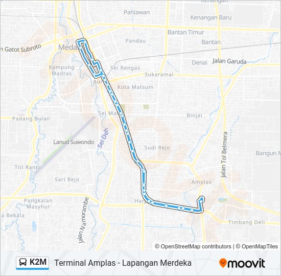 Rute K2m Jadwal Pemberhentian Peta Terminal Amplas Lapangan