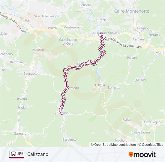 Linea Orari Fermate E Mappe Calizzano Aggiornato