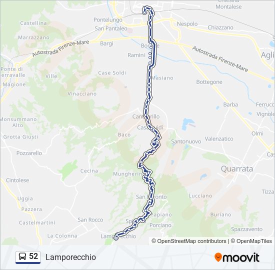 Linea 52 Orari Fermate E Mappe Lamporecchio Aggiornato