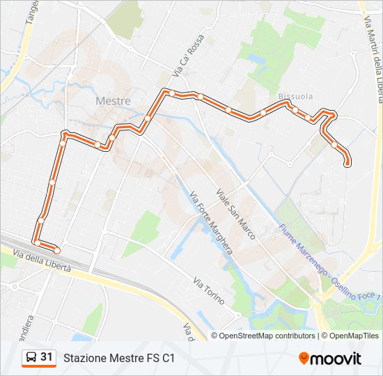 Linea Orari Fermate E Mappe Stazione Mestre Fs C Aggiornato