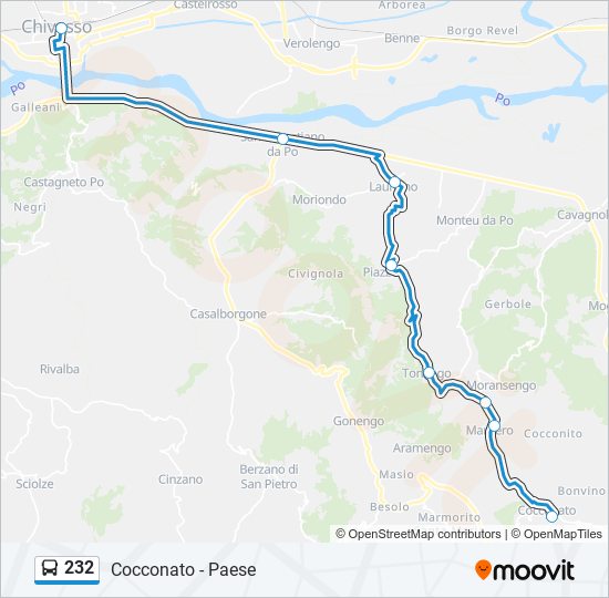 Linea Orari Fermate E Mappe Cocconato Paese Aggiornato