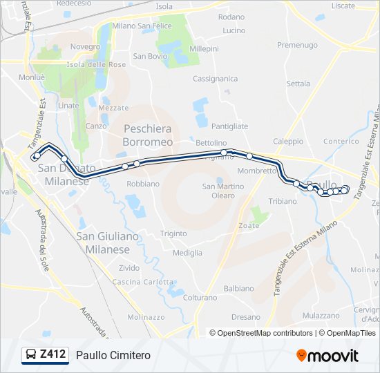 Linea Z Orari Fermate E Mappe Paullo Cimitero Aggiornato