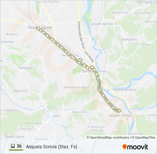 Linea 36 Orari Fermate E Mappe Arquata Scrivia Staz Fs Aggiornato