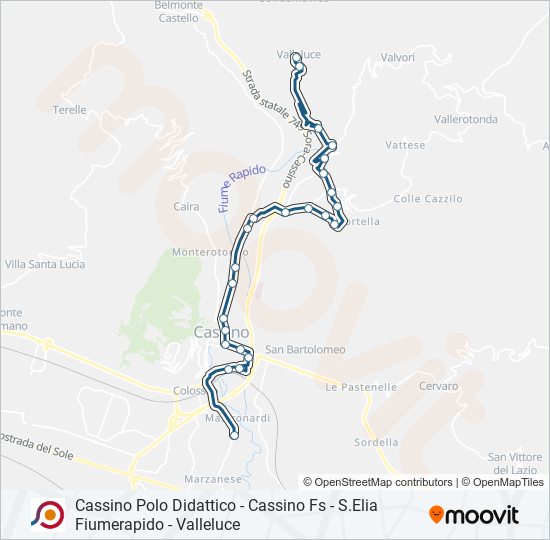 Cotral Route Schedules Stops Maps Cassino Ponte MarozzoSant