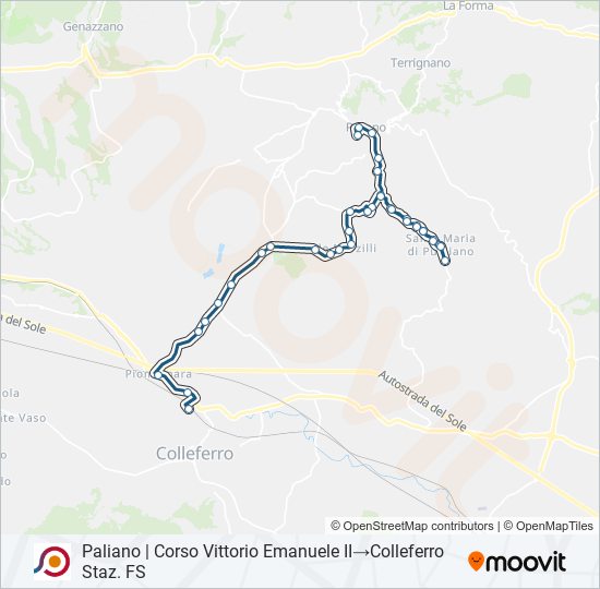 Cotral Route Schedules Stops Maps Paliano Corso Vittorio