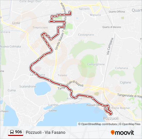 Linea 906 Orari Fermate E Mappe Pozzuoli Via Fasano Aggiornato