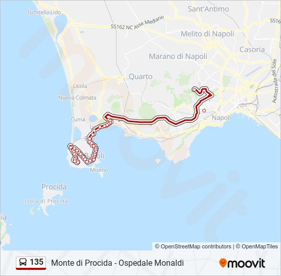 Linea 135 Orari Fermate E Mappe Napoli Ospedale Monaldi Aggiornato