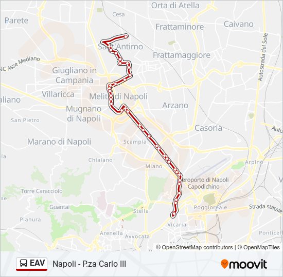 Linea Eav Orari Fermate E Mappe Napoli P Za Carlo III Aggiornato