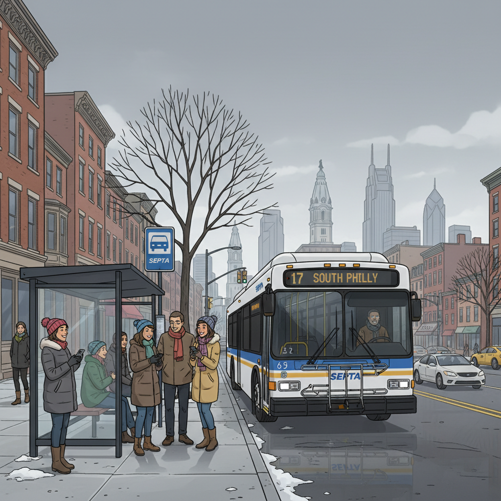 Philadelphia SEPTA Keeps Moving as Weather Warms