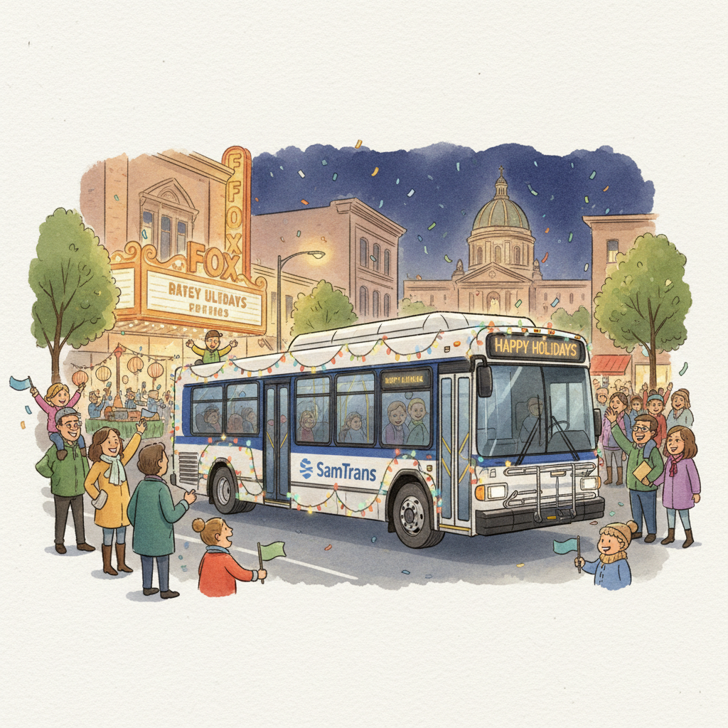 SamTrans Brings Holiday Cheer to Bay Area Streets