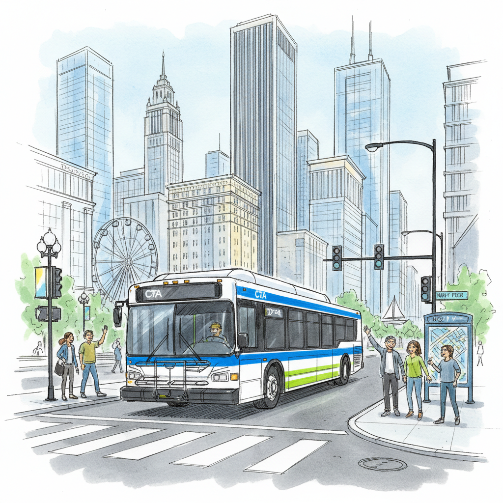 Chicago CTA Adapts Route 124 Around Navy Pier