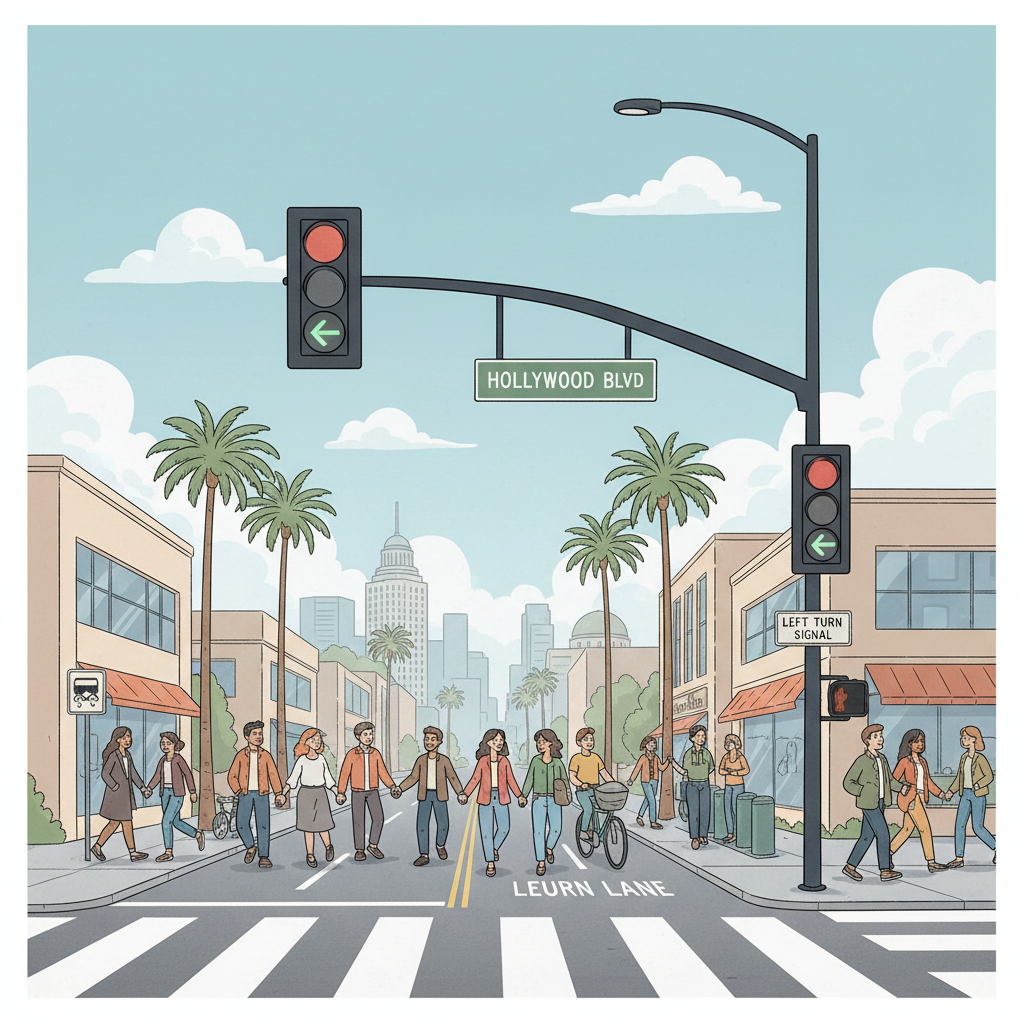 LA Adds Protected Turn Signal for Safer Streets