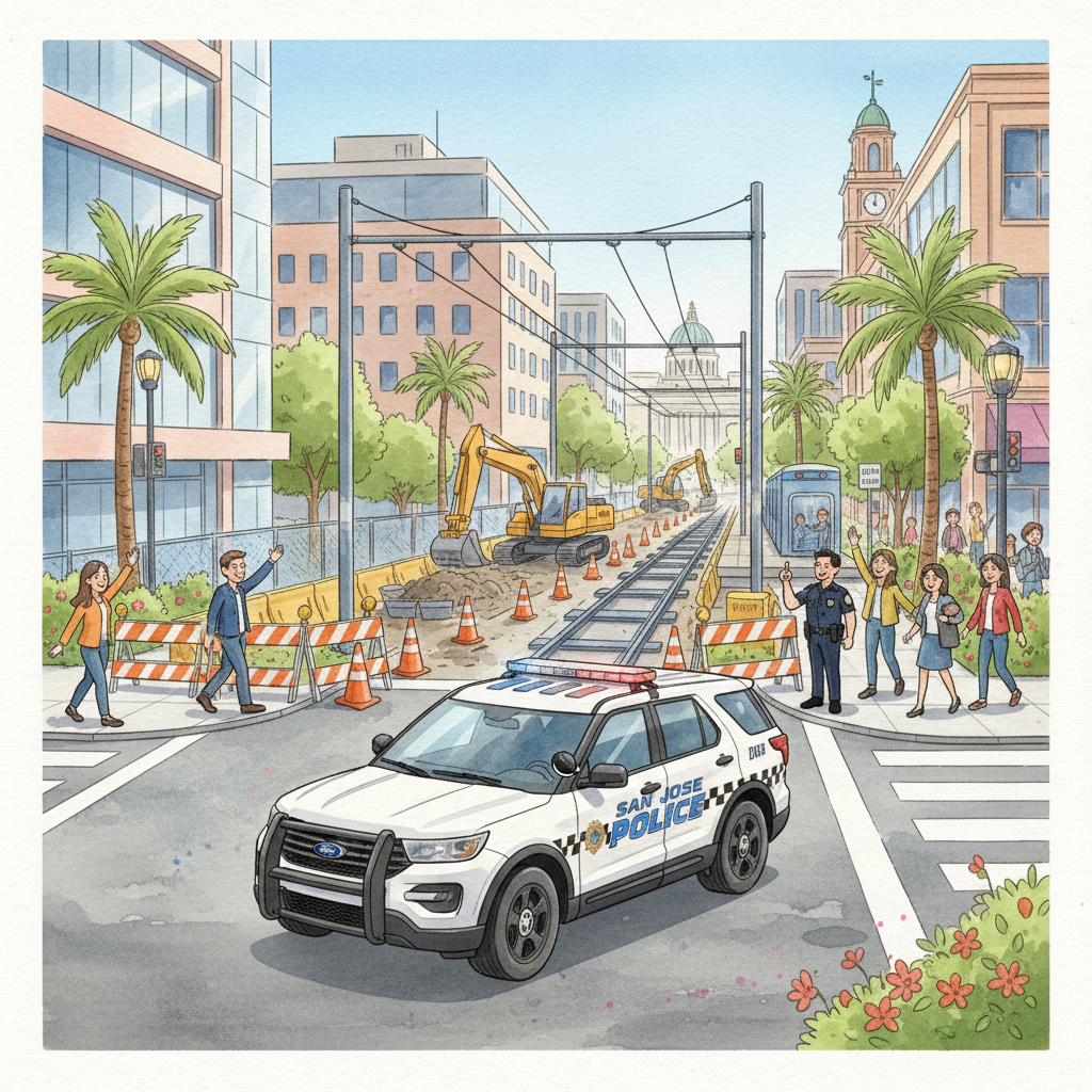 SF Police Boost Safety at Light Rail Construction Zone