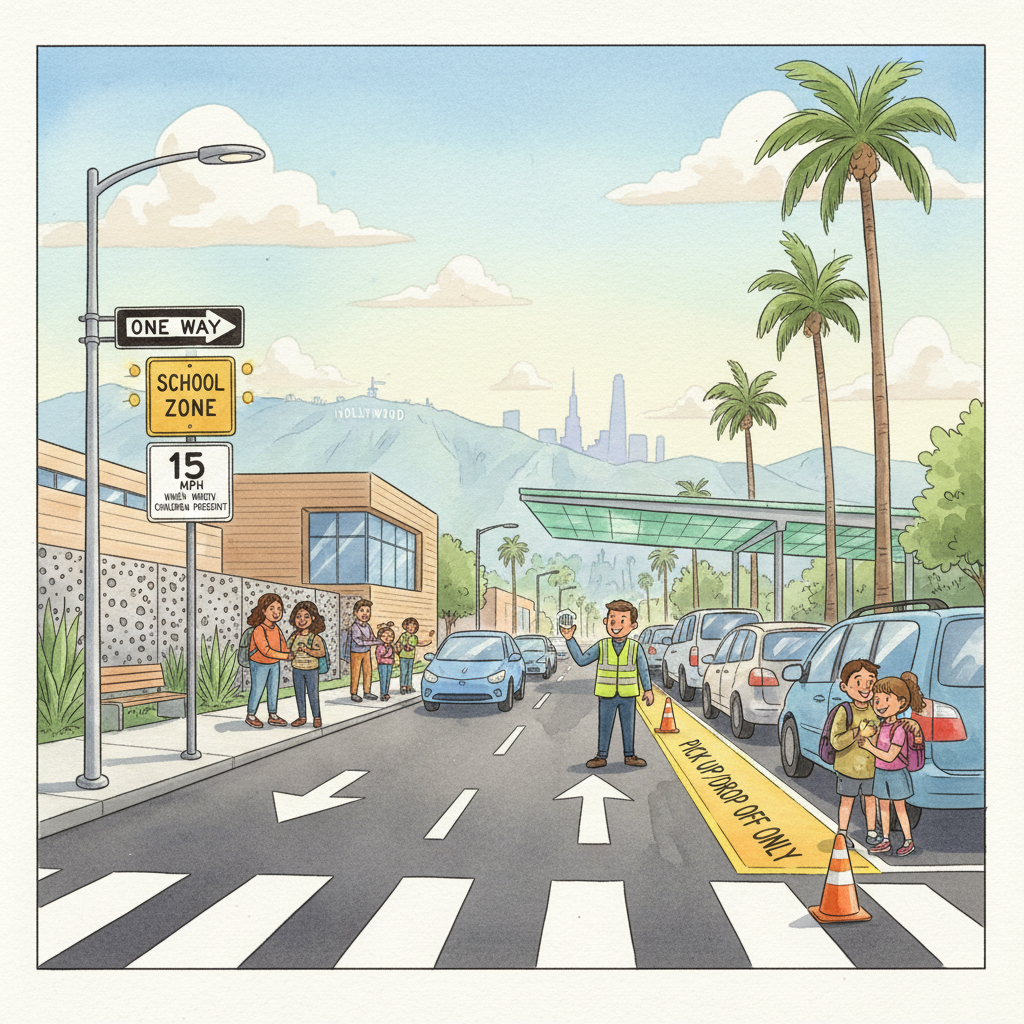 LA Redesigns School Zone for Safer Drop-Offs
