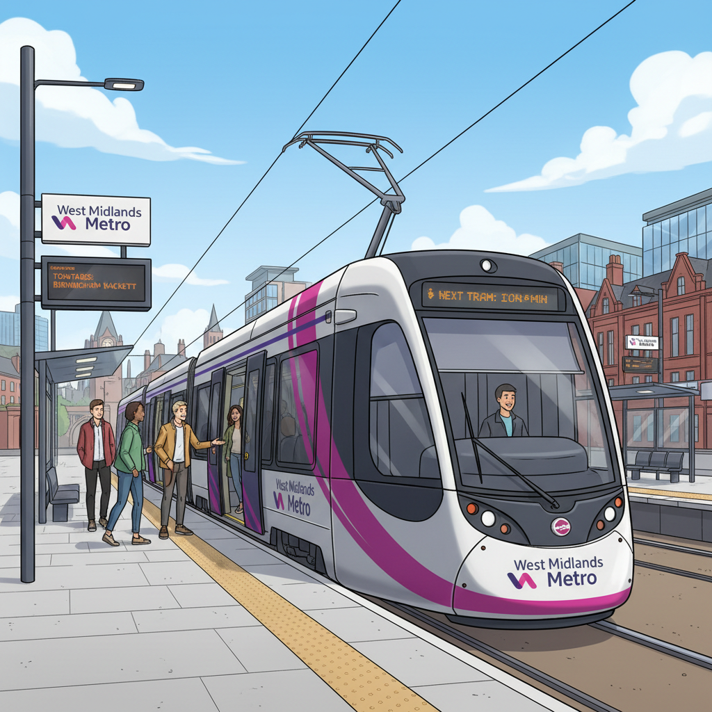 West Midlands Trams Keep Cities Connected Today