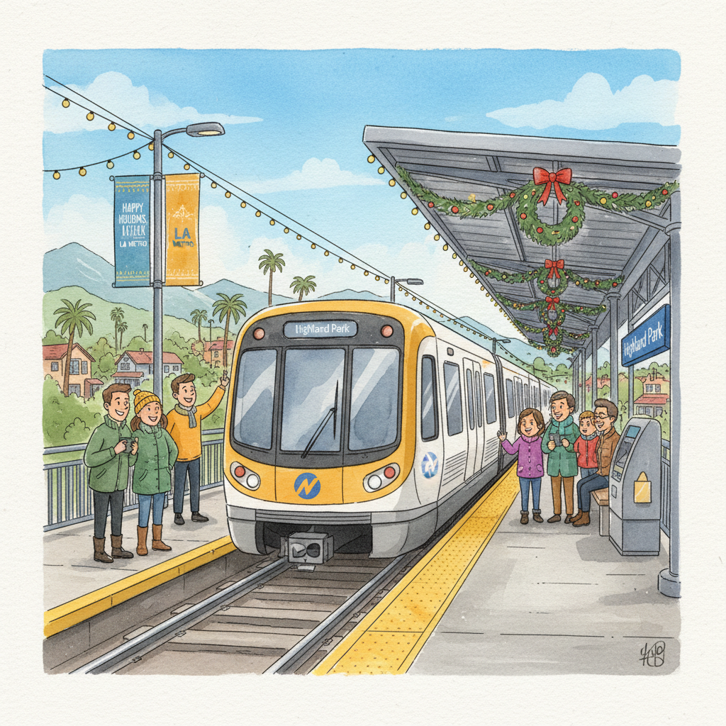 LA Metro A Line Links Riders to 80th Holiday Parade