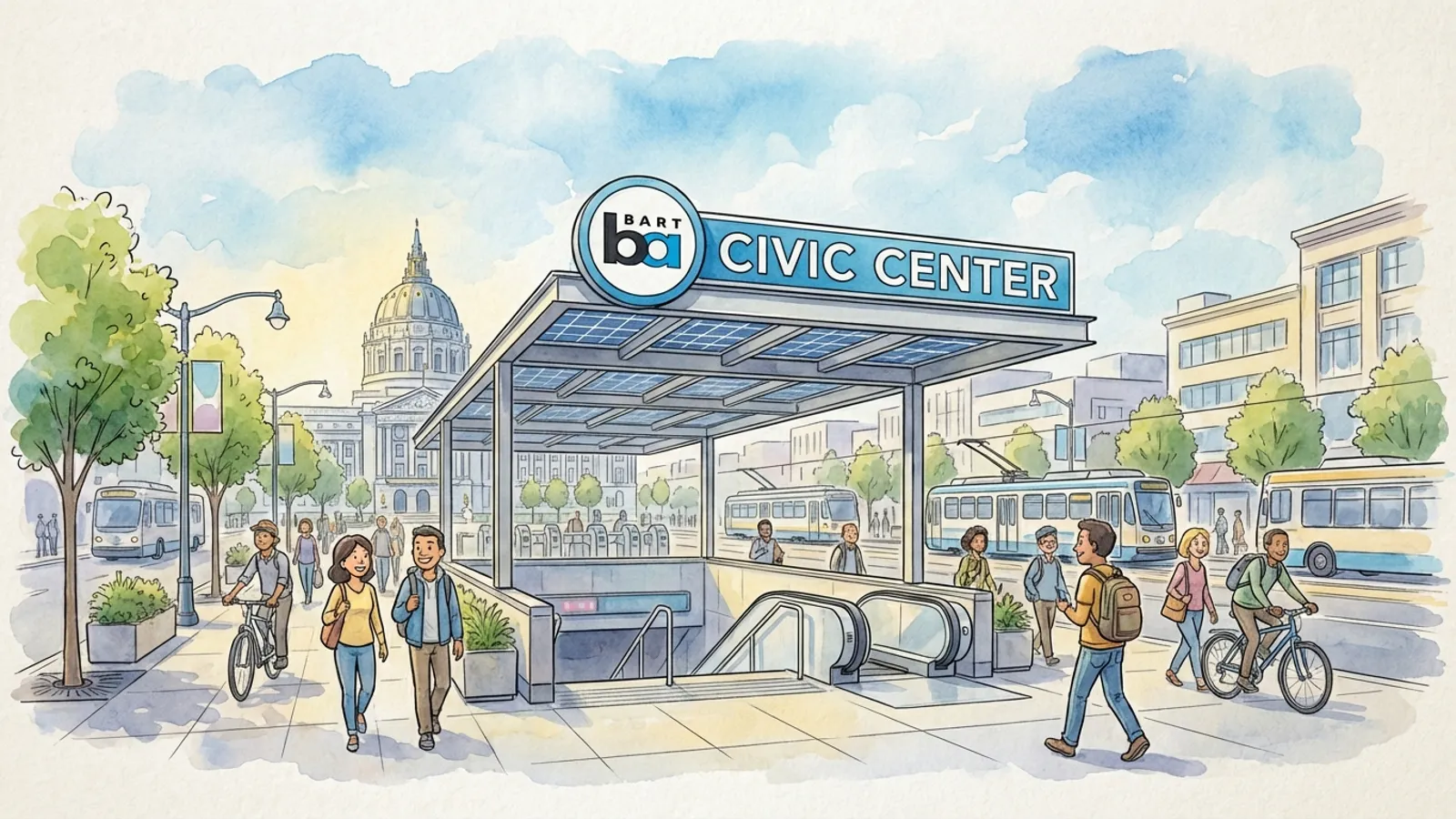 SF BART Adapts Civic Center Access Through July