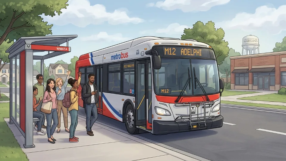 DC-Maryland-Virginia M12 Bus Adapts to Construction