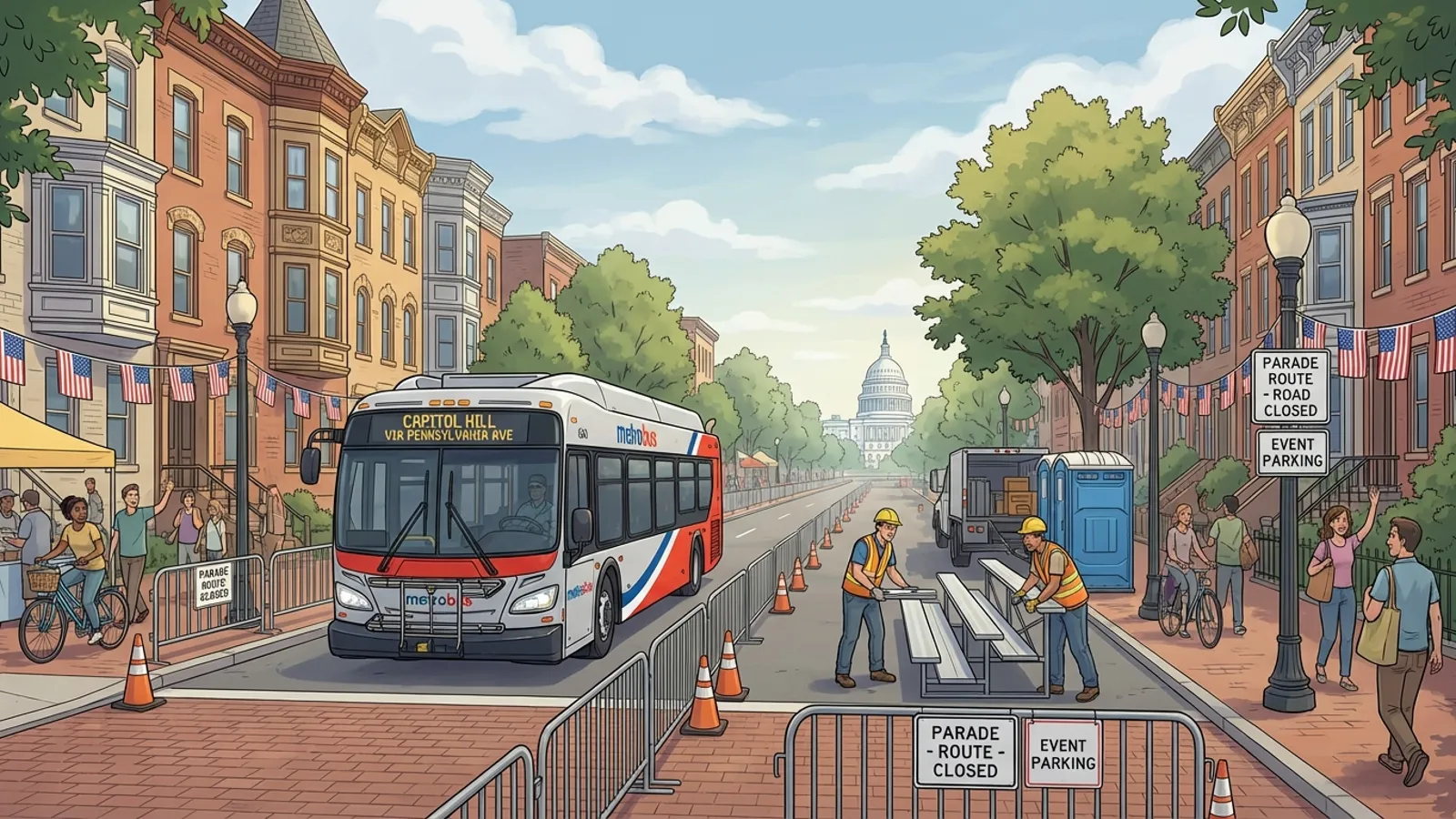 DC-Maryland-Virginia Buses Reroute for July 4 Parade