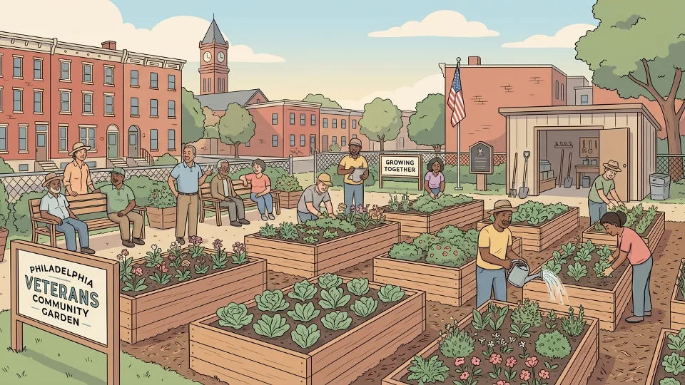 Philadelphia Transforms Vacant Lot Into Healing Garden for Vets