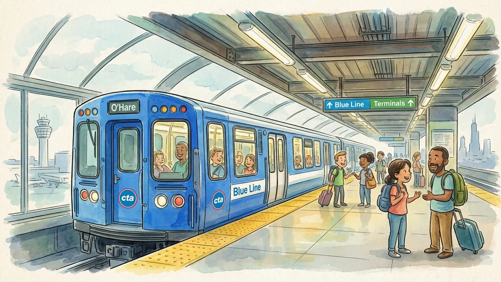 Chicago Blue Line Adapts Service on O'Hare Branch