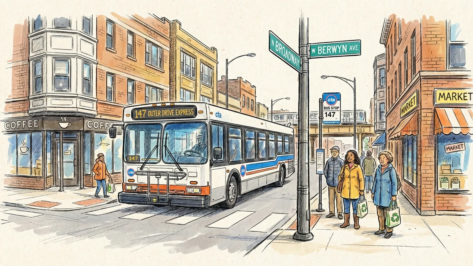 Chicago CTA Route 147 Returns to Normal Service