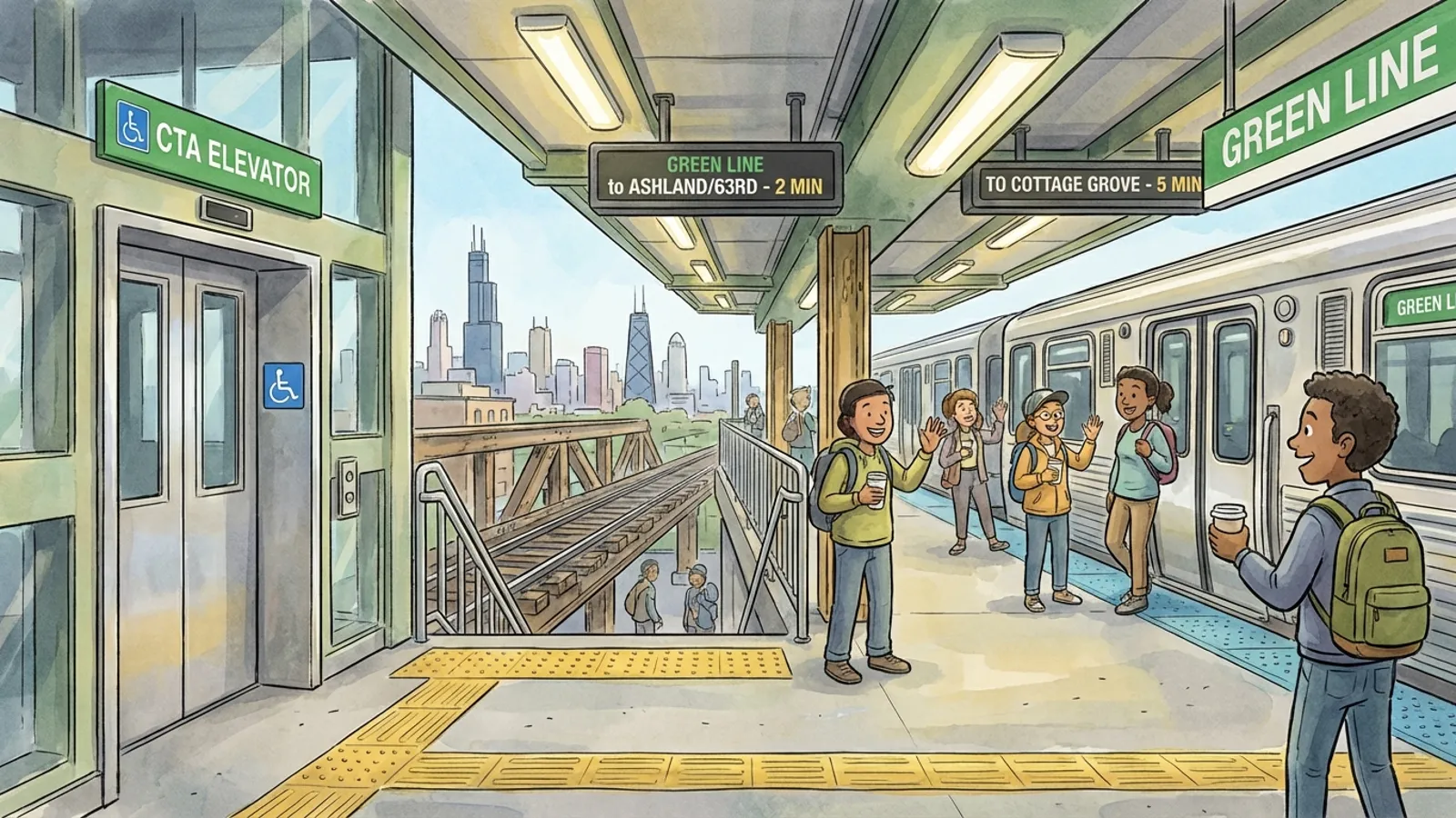 Chicago CTA Works to Restore Cottage Grove Access