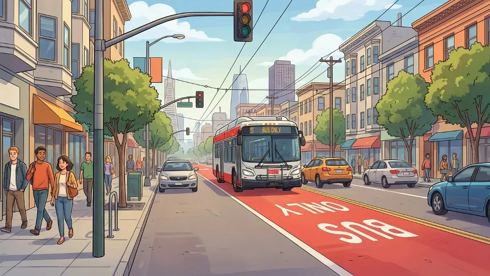 SF Cuts Geary Bus Times 20% With New Transit Lanes