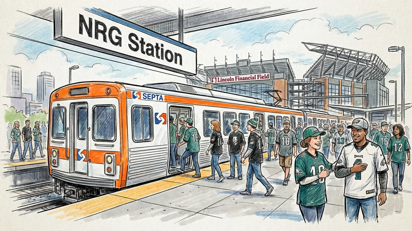 Philadelphia SEPTA Adds Trains for Eagles Game Day