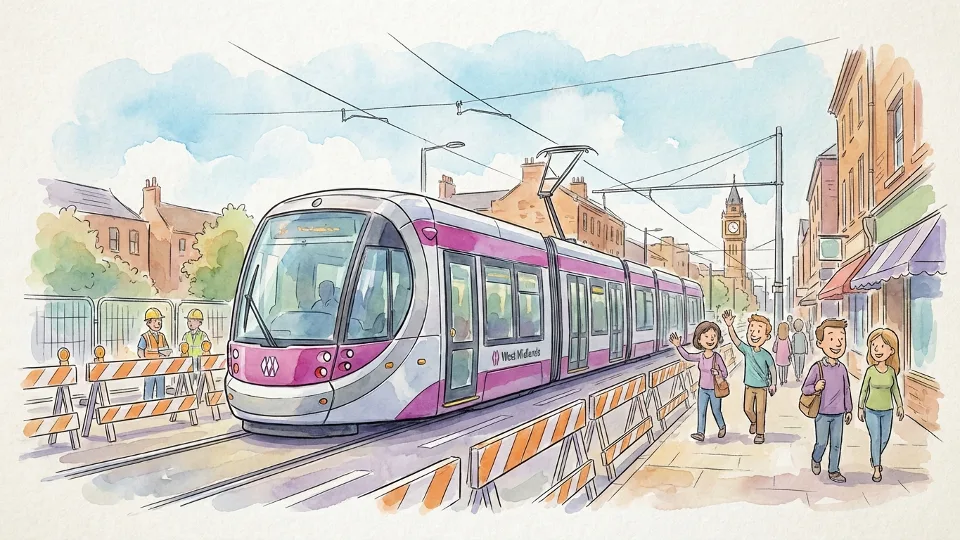 West Midlands Metro Expands to Dudley Town Center