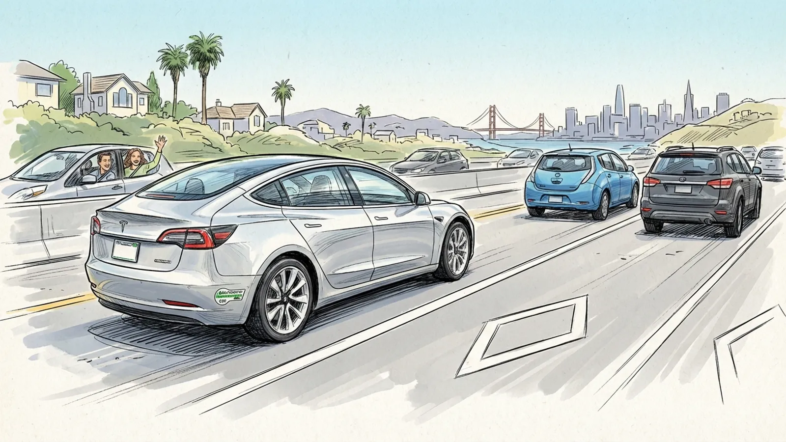 SF EV Drivers Adapt as Carpool Access Evolves