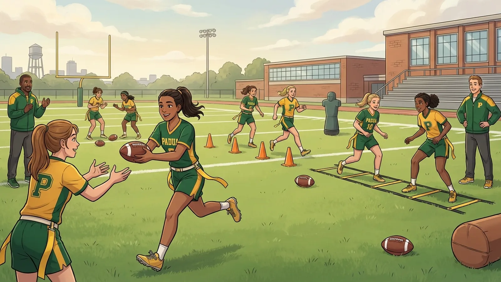 Padua Girls Take Philadelphia Eagles Field in August