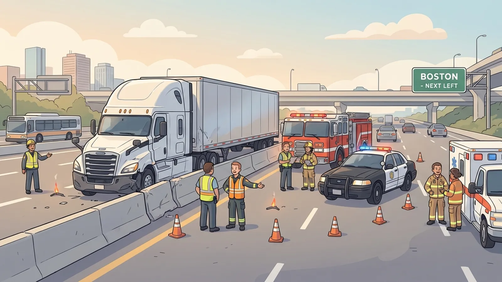 Mass Pike Crash Spurs Boston Commuters to Adapt