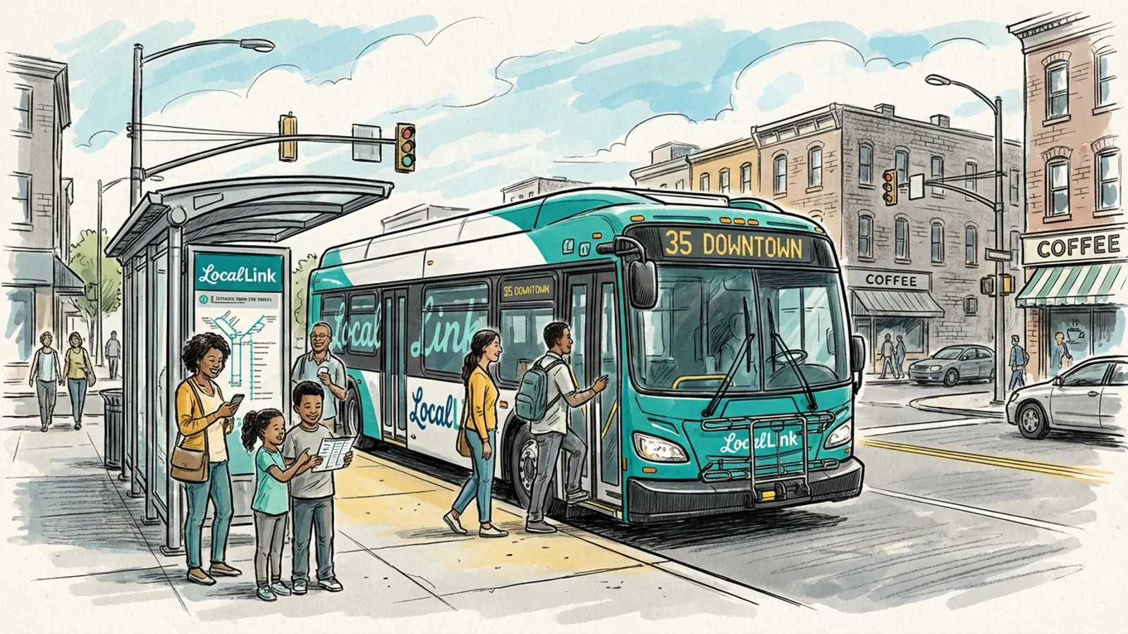 Baltimore LocalLink Adapts 4 Routes Downtown
