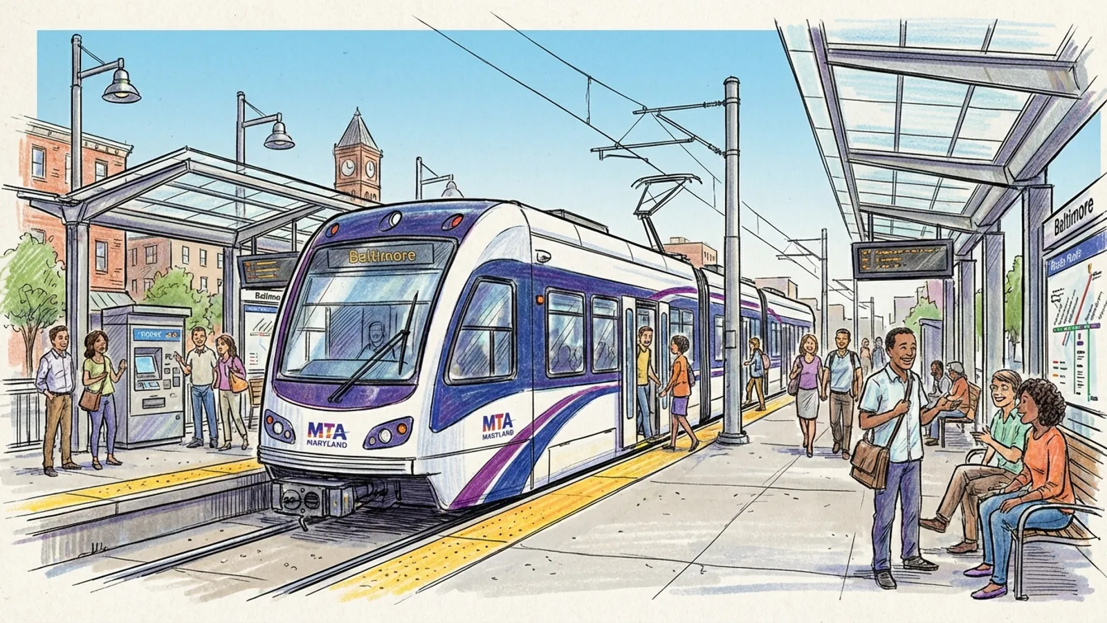 Baltimore Light Rail Halts — MTA Working to Restore Service