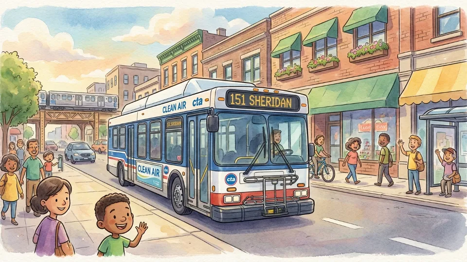 Chicago CTA Route 152 Adapts to Street Blockage
