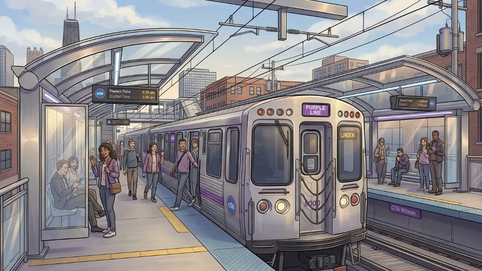 Chicago Purple Line Adapts as Wilson Elevator Repairs Begin