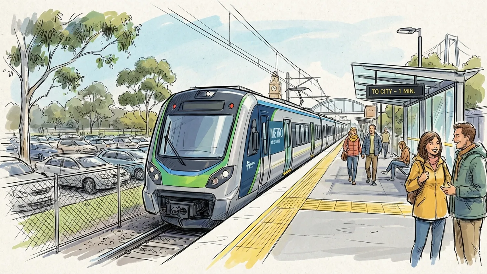Melbourne Sunbury Line Adapts Parking for Progress