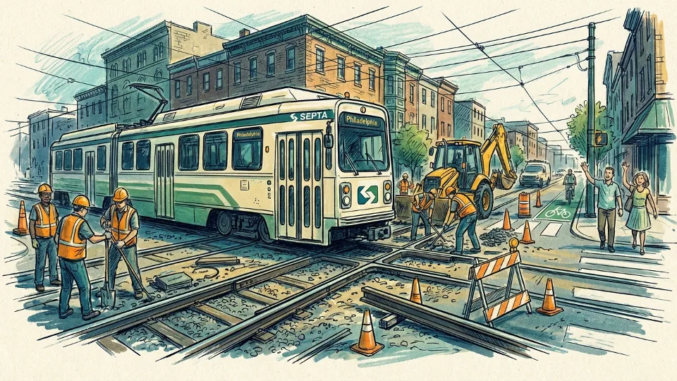 Philadelphia Renews Aging Tracks to Keep Trolleys Moving