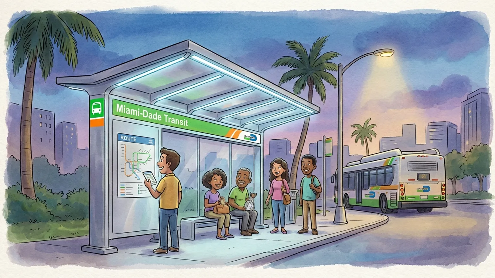 Greater Miami Opens Bus Shelter Light Data to Public