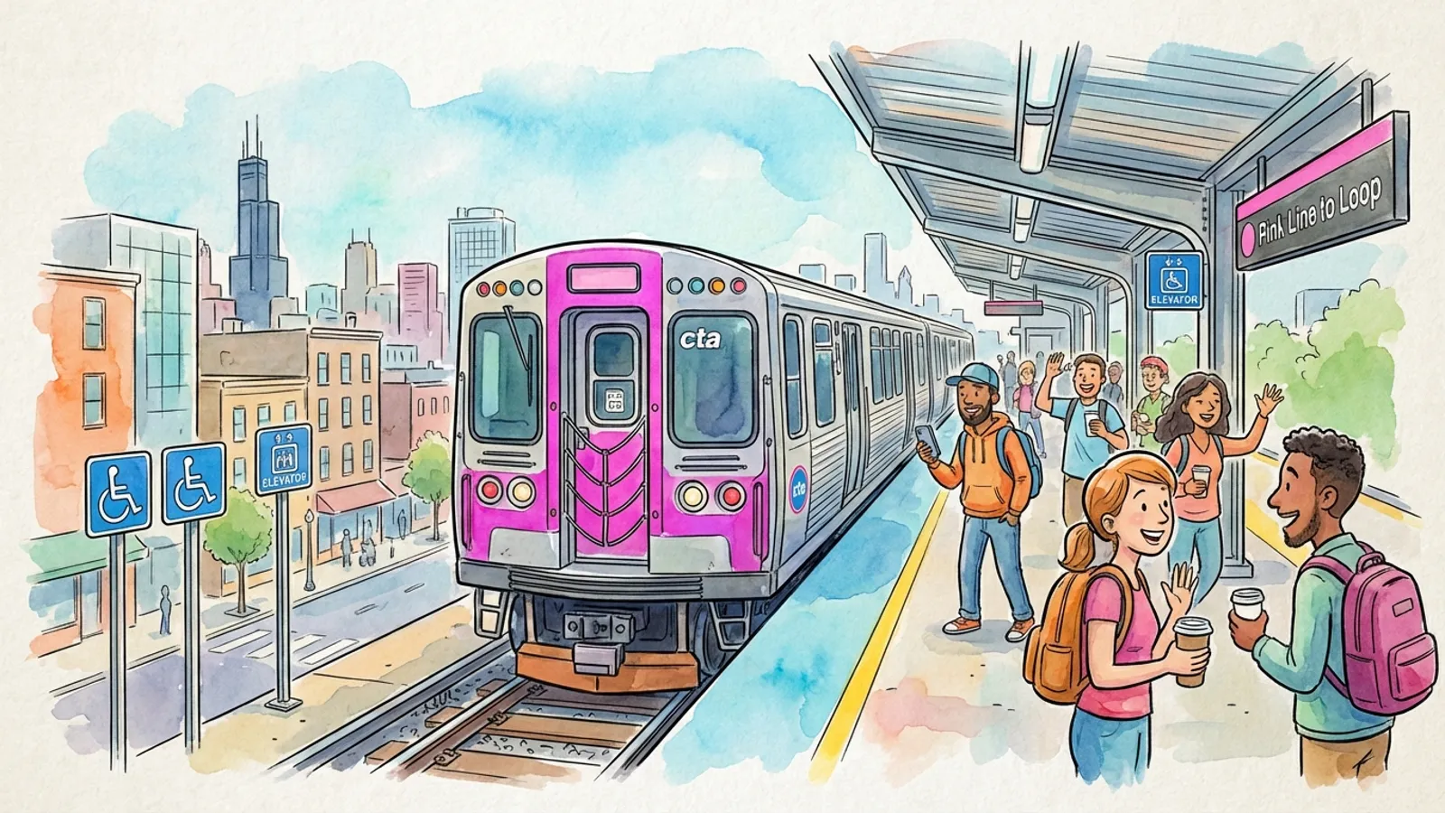 Chicago Pink Line Elevator Out — CTA Working on Fix