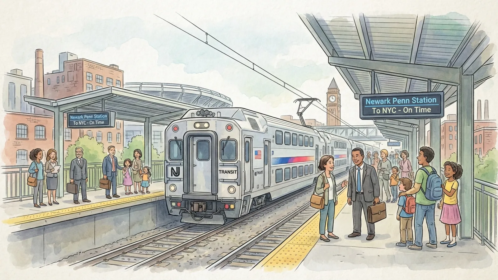 Newark-Harrison Service Back on Track After Brief Delay