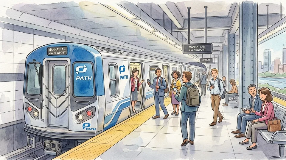 NYC PATH Newport Station Adapts to Single-Track Service