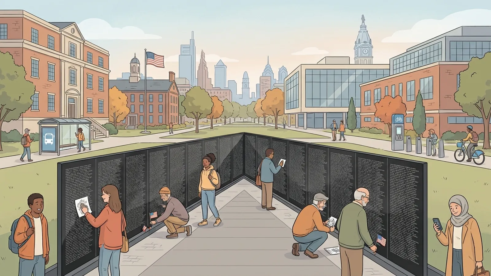 Philadelphia Area Honors Veterans With Memorial Wall