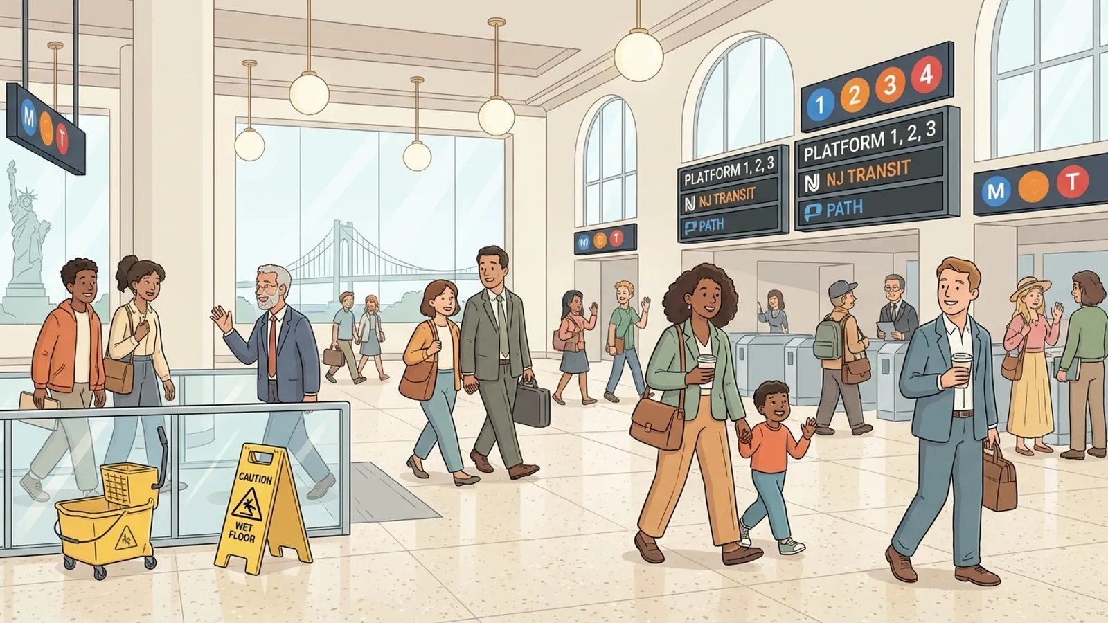 NYC Concourse Cleaning Keeps Transit Moving Safely