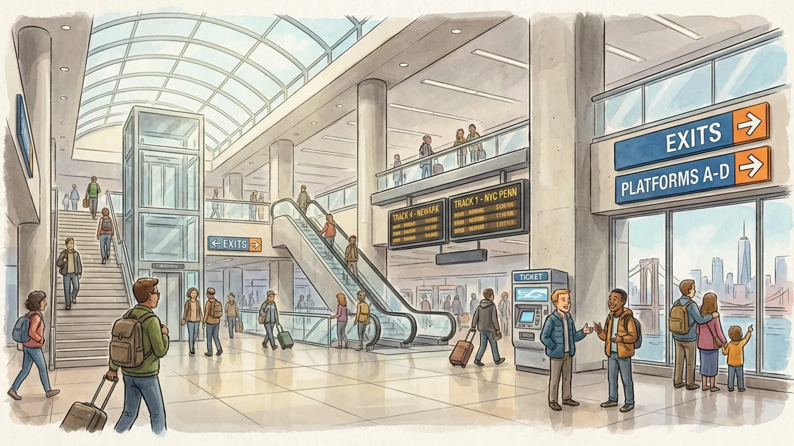 NYC-NJ Transit Hub Gets Updated Wayfinding Map