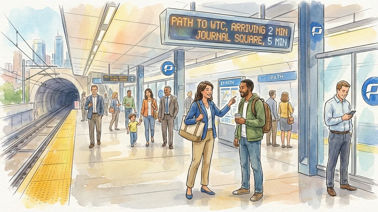 NYC PATH Adapts Newport Service With Single Track