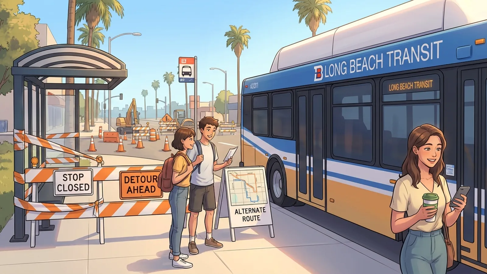 Long Beach Transit Adapts Service for Ximeno Work