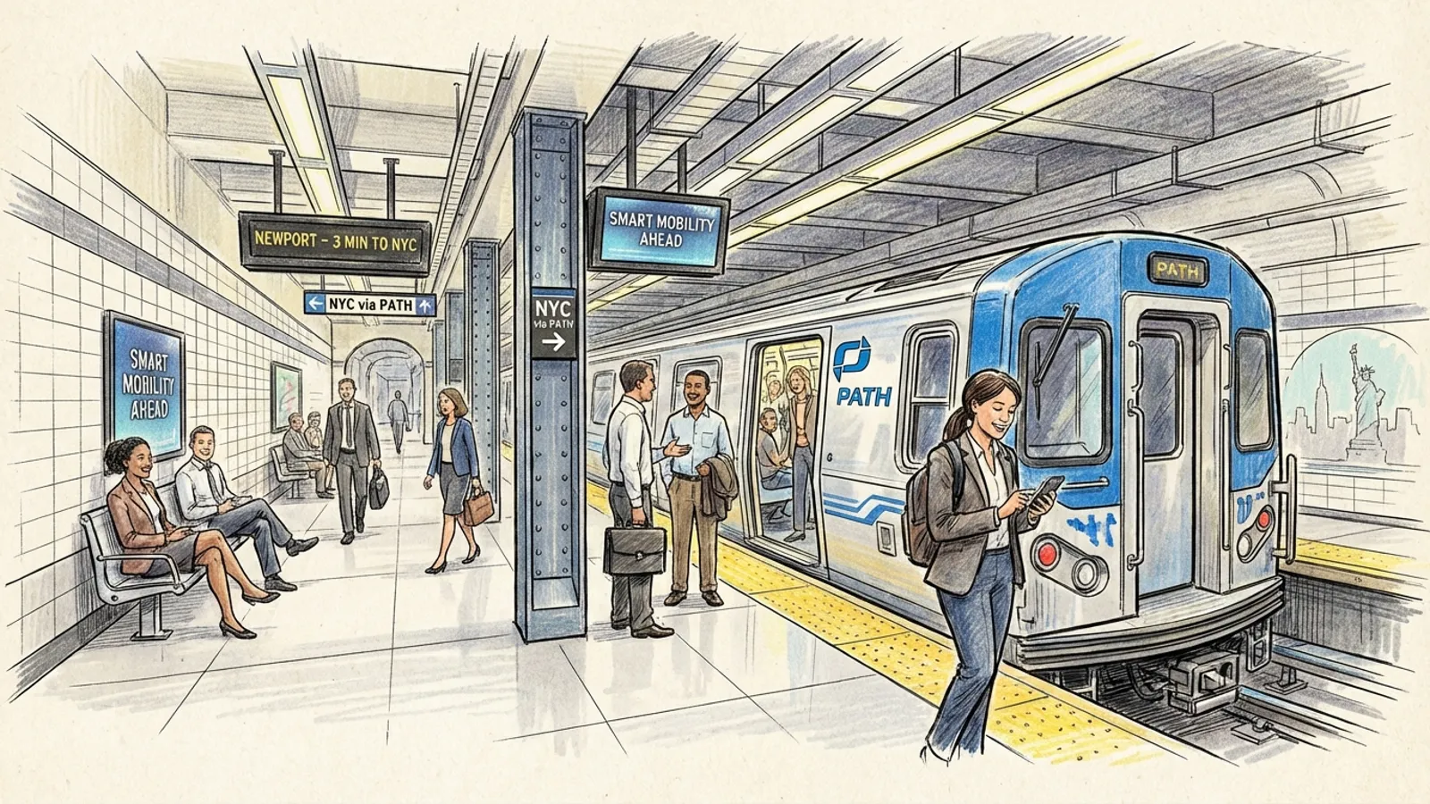 NYC PATH Adapts Newport Service During Track Work