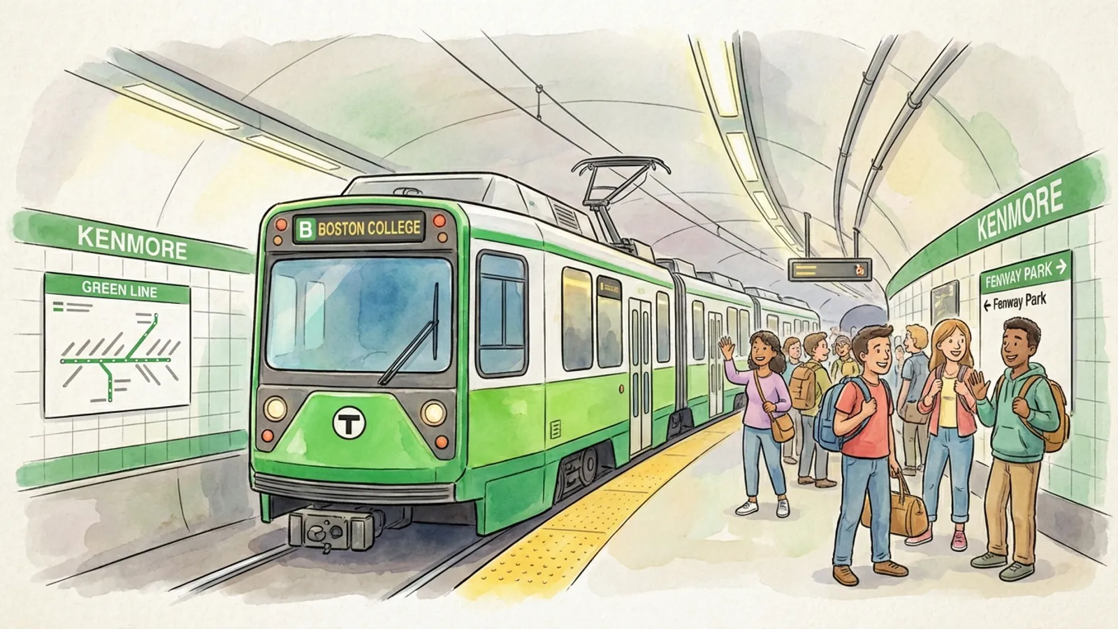 Boston Green Line D Branch Adapts Service at Kenmore